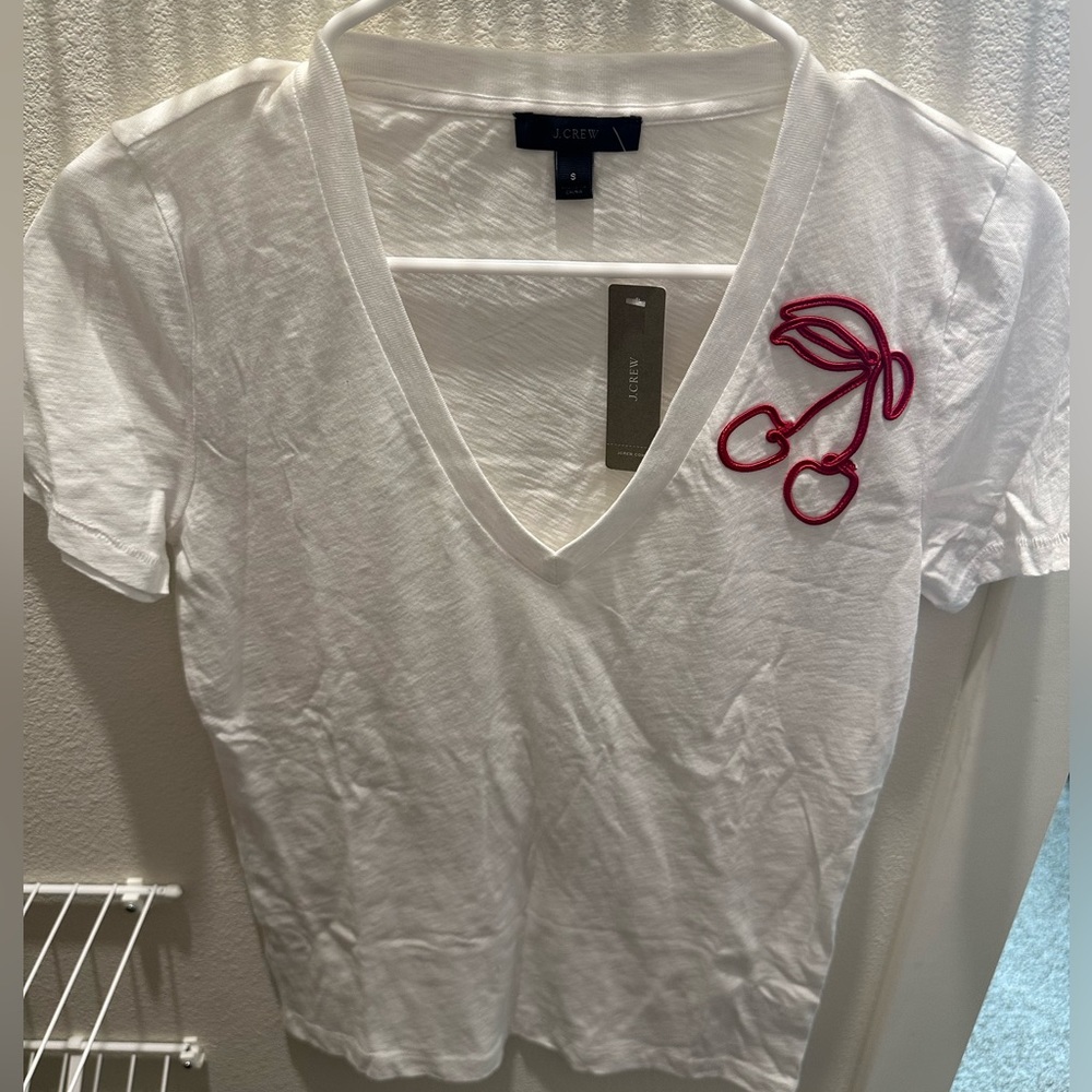 J.Crew Cherry White Tee